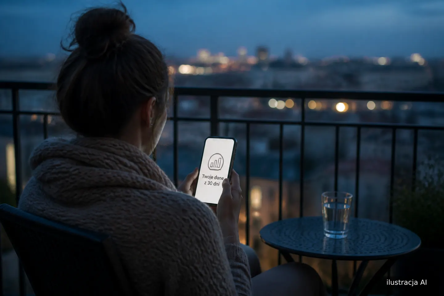 Kobieta przygotowuje materiał na Instagram i liczy swoją stawkę